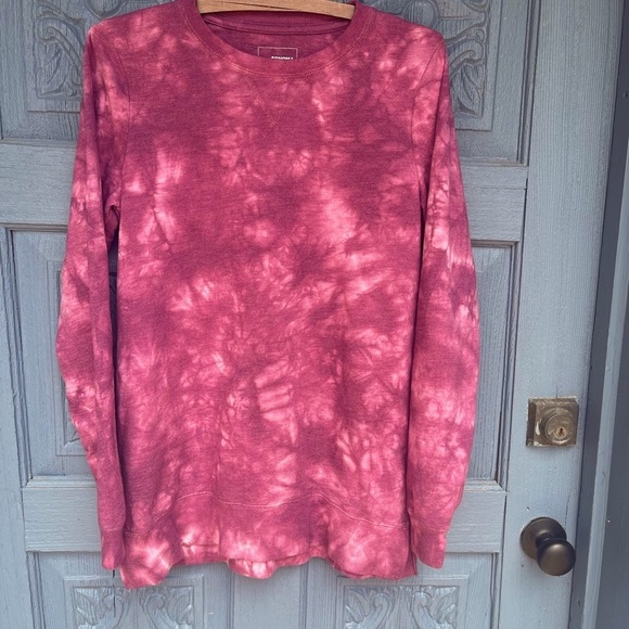 Sonoma Dark Pink Tie-Dye Sweatshirt - Picture 5 of 5
